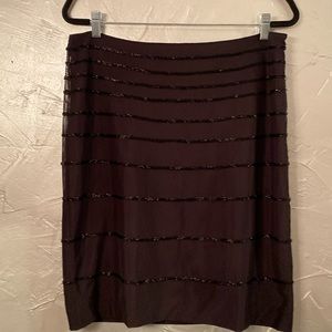 Calvin Klein Black Beaded Skirt size L